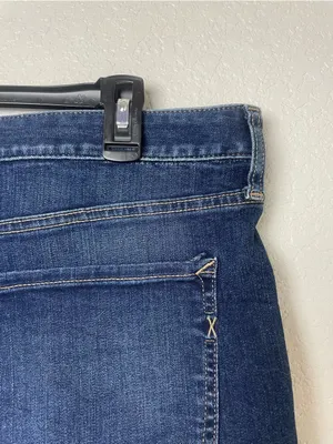 Express Dark Blue Denim Cuffed Shorts - Relaxed Low Rise Size 12 thumbnail 6