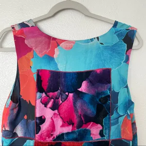 Anthropologie Leifsdottir Night Peony Silk Velvet Sleeveless Dress Size 8 thumbnail 9