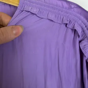 Ramy Brook‎ Purple Smocked Waist Tiered Mini Dress Medium Cocktail Party Flowy thumbnail 6