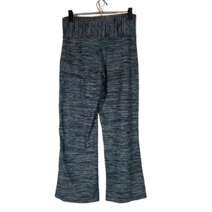 Nike Dri Fit Heathered Blue Wide Leg Athletic Workout Leggings Women Sz M thumbnail 2
