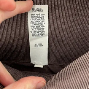 Joy Lab 7/8 Length High Rise Ribbed Seamless Leggings Size Medium brown grey thumbnail 6