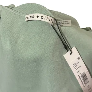 Alice + Olivia Light Sage Cross-Back Knit Maxi Dress Size Medium CC207513706 thumbnail 7