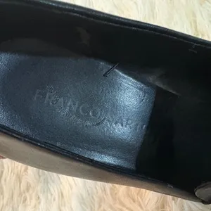 Franco Sarto leather Block Heel Loafers Black Shoes Women's Size 6.5M Euro‎ 37 thumbnail 7