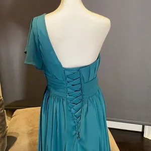Women’s One Shoulder Chiffon Full Length Prom Party Formal Dress Size S thumbnail 5