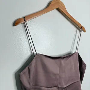 NWT Massimo Dutti Pink Strappy Satin Top Size Medium‎ thumbnail 4