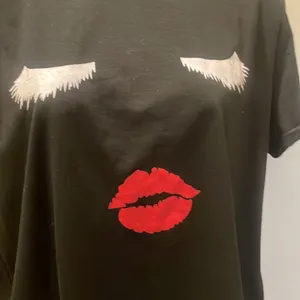Cute eyelashes Girl face fashion top XL thumbnail 3