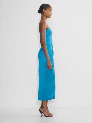 Aritzia Ten Exclusive Satin Dress - Strapless thumbnail 4