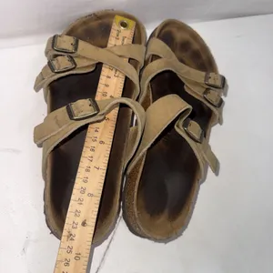 Birkenstock Franca Tan Leather Crisscross Strappy Slides Sandals Size EU 38 N thumbnail 10
