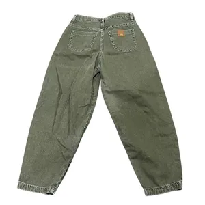 ZARA Women's High-Waisted Balloon Pants Size 2 Green Casual Relaxed Fit thumbnail 2