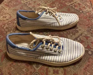 UGG Australia Shoes Womens 8 Eyan Stripe Casual Low Sneakers 1007570 Blue thumbnail 1