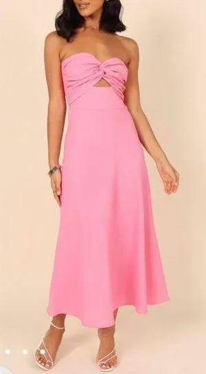 Petal + Pup Rosetta Pink Strapless Dress thumbnail 1