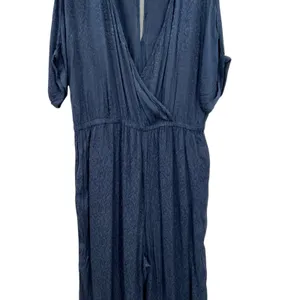 Anthropologie Maeve Jaqueline Jacquard Jumpsuit Leopard Print Navy Blue Size‎ XL thumbnail 5