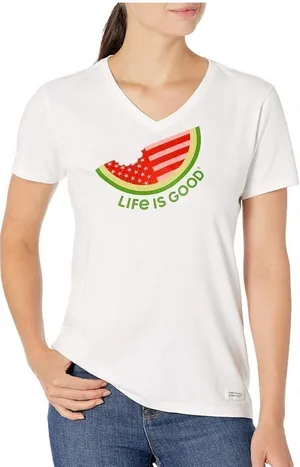 Life is Good Watermelon Crusher Tee Shirt Women’s Medium thumbnail 1