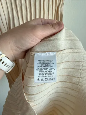 Anthropologie Jacquie The Label Textured Ribbed Knit Fitted Mini Dress Ivory Small thumbnail 6