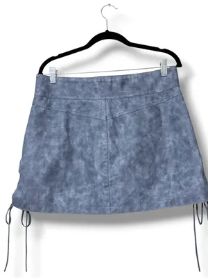Princess Polly size 8 Ceejay faux leather mini skirt slate new with tags thumbnail 3