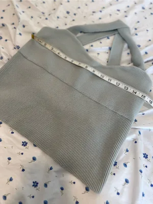 NWOT Abercrombie & Fitch SzXXL light gray Ottoman Ribbed Cross-Back Sweater Tank thumbnail 5