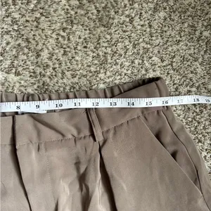 NWT Tranjori Mocha Tan High Waist Wide-Leg Pants Trousers Office Neutral Casual thumbnail 13