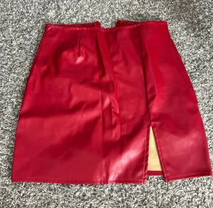 Windsor Red Leather Skirt thumbnail 1