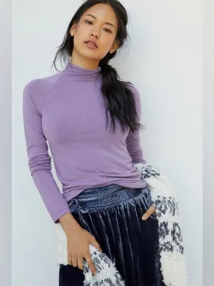 Anthropologie Indra Seamless Ribbed Mock Neck Cozy Long Sleeve Top Size XL thumbnail 3