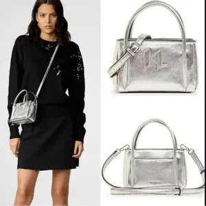 Karl Lagerfeld Paris Silver Crossbody / Shoulder Bag NWT thumbnail 9