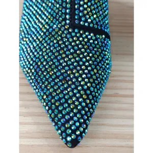 INC International Concepts Havannah2f Rhinestone Boots Blue AB Size 5.5M NEW thumbnail 5