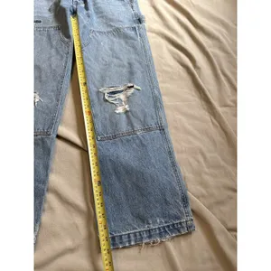 Abercrombie & Fitch Women's Authentic Rigid Baggy Cargo Carpenter Distressed 31W thumbnail 4