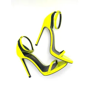 Saint Laurent Amber Fluo Yellow Ankle Strap Sandals YSL Heels size EU 36 thumbnail 2