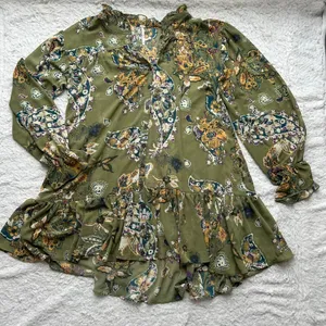 Free People Green Paisley Ibiza Nights Tunic Dress Size Small thumbnail 5