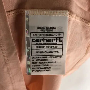 Carhartt Womens Pink Cotton Short Sleeve Crewneck Chasy Casual T-Shirt Size XS thumbnail 4