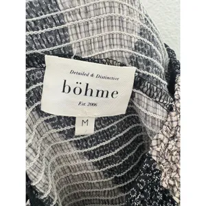 Bohme Brielle Patchwork Midi Dress Size Medium Puff Sleeve Check Plaid Boho thumbnail 6