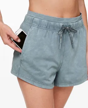 Lululemon Inner Glow Short 3" Washed Chambray 6 thumbnail 8