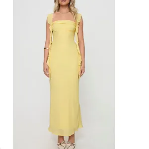 Princess Polly Lanai Maxi Dress Lemon New! thumbnail 3