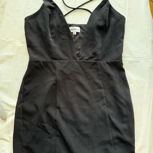 Superdown Sleek Black Backless Dress thumbnail 1