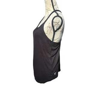 Zyia Active Black Racerback Tank Top Ribbed Scoop Neck ZA3341 Womens Medium‎ thumbnail 4