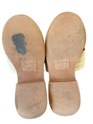 Madewell - Cream Leather Crisscross Slide Sandals Sz 6.5 thumbnail 7