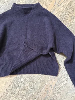 Zara Eggplant Soft knit short sweater thumbnail 5