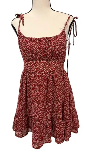 Princess Polly Red Floral The Bonnie mini dress thumbnail 1