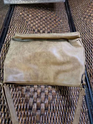 Vintage Patchwork Faux Leather Purse Brown thumbnail 3