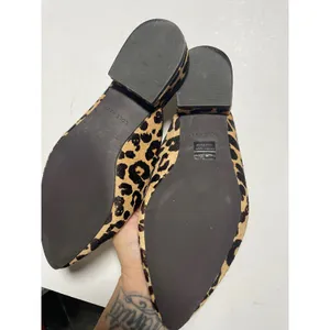 Cole Haan Piper Mule Women 6B Tan Leopard Calf Hair Pointed Toe Flat W08933 thumbnail 4