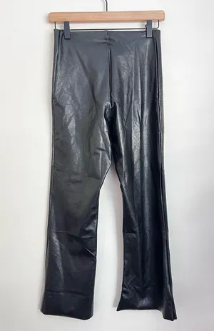 Commando Faux Leather Crop Flare Leggings L thumbnail 4