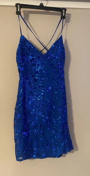 Royal Lulus Blue Dress Mini thumbnail 1