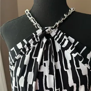 Michael Kors Women’s Silver Chain Halter Top in Large thumbnail 3