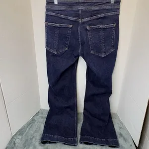 Pilcro The Nyhavn Mid-Rise Cropped Flare Leg Jeans Size 30 Boho Retro Style thumbnail 5