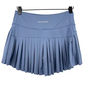 Gold Hinge Pleated Tennis Skirt Skort Periwinkle Blue Women M Pickleball Preppy thumbnail 2