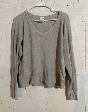 Offline By Aerie Wow! Waffle Oversized T-Shirt | Size: XS thumbnail 1