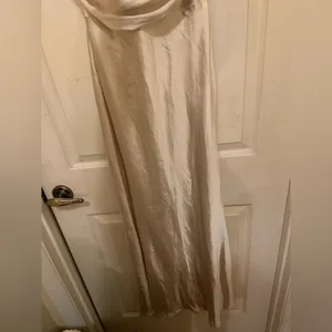 So Long Midi Dress Champagne strapless satin Hello Molly M formal spring wedding thumbnail 10