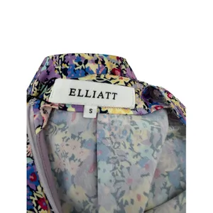 Elliatt Mackenzie Floral Puff Sleeve Cutout Back Maxi Dress Multi NWT Size Small thumbnail 11
