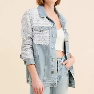 NEW BB Dakota Festival Mixed Media‎ Jacket Blue Size XL thumbnail 3