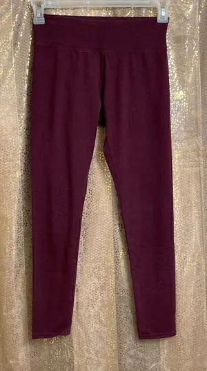 Aerie Play Chill Move maroon cotton/poly blend leggings, M thumbnail 1