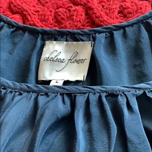 Chelsea Flower silk top Size L thumbnail 2